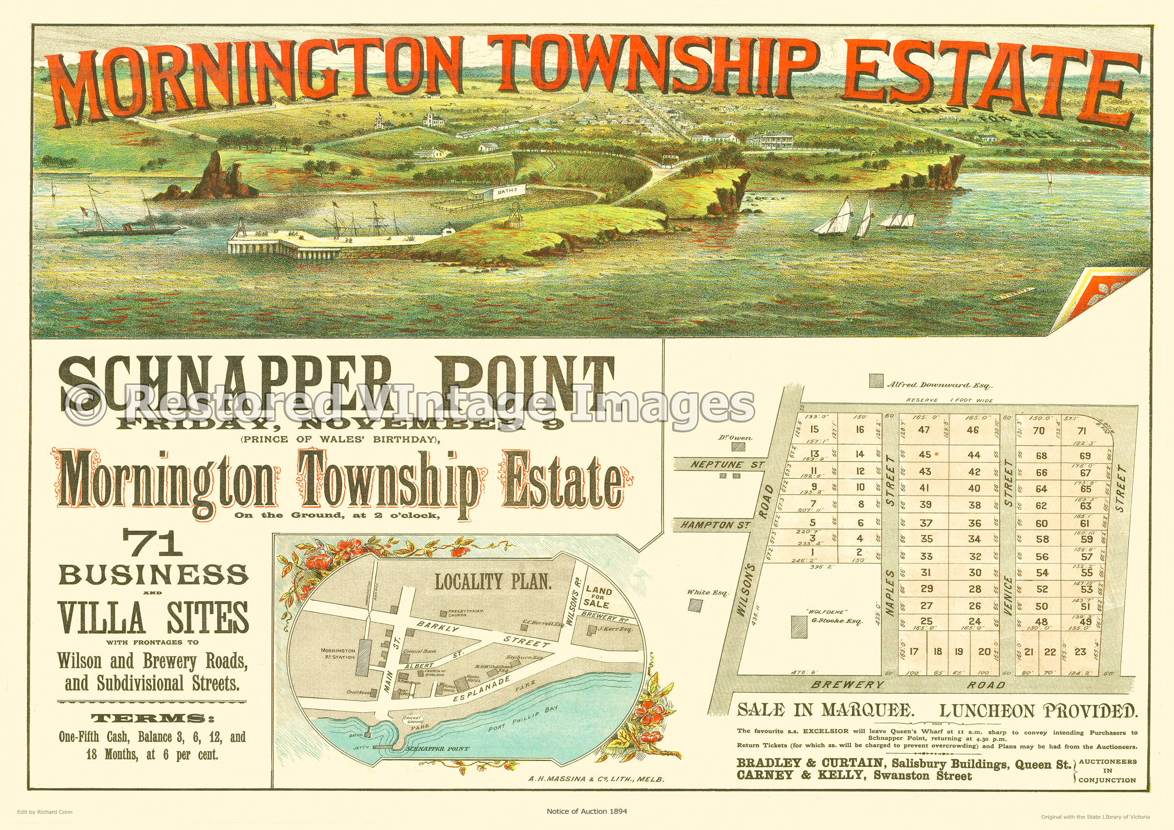 Mornington Township Estate 1894 – Schnapper Point