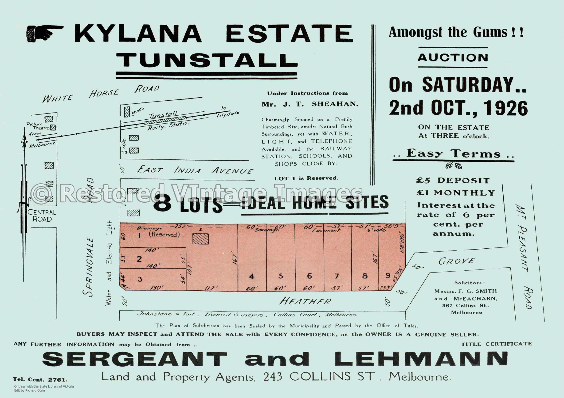 Kylana Estate Tunstall 1926 – Nunawading