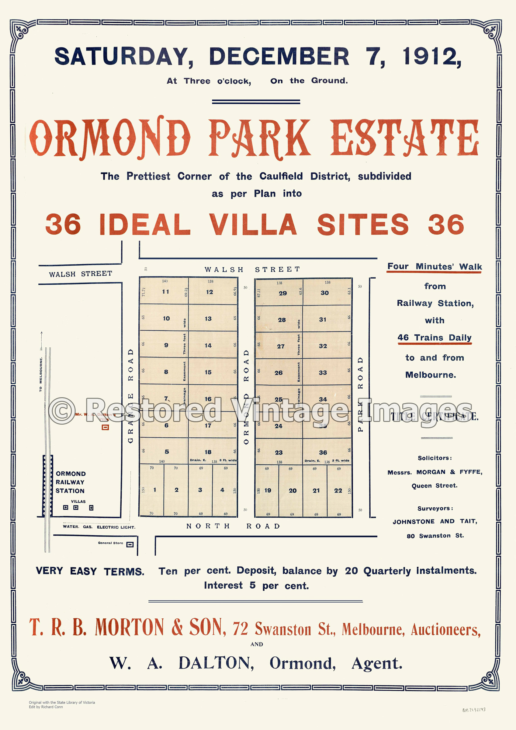 Ormond Park Estate 1912 – Ormond