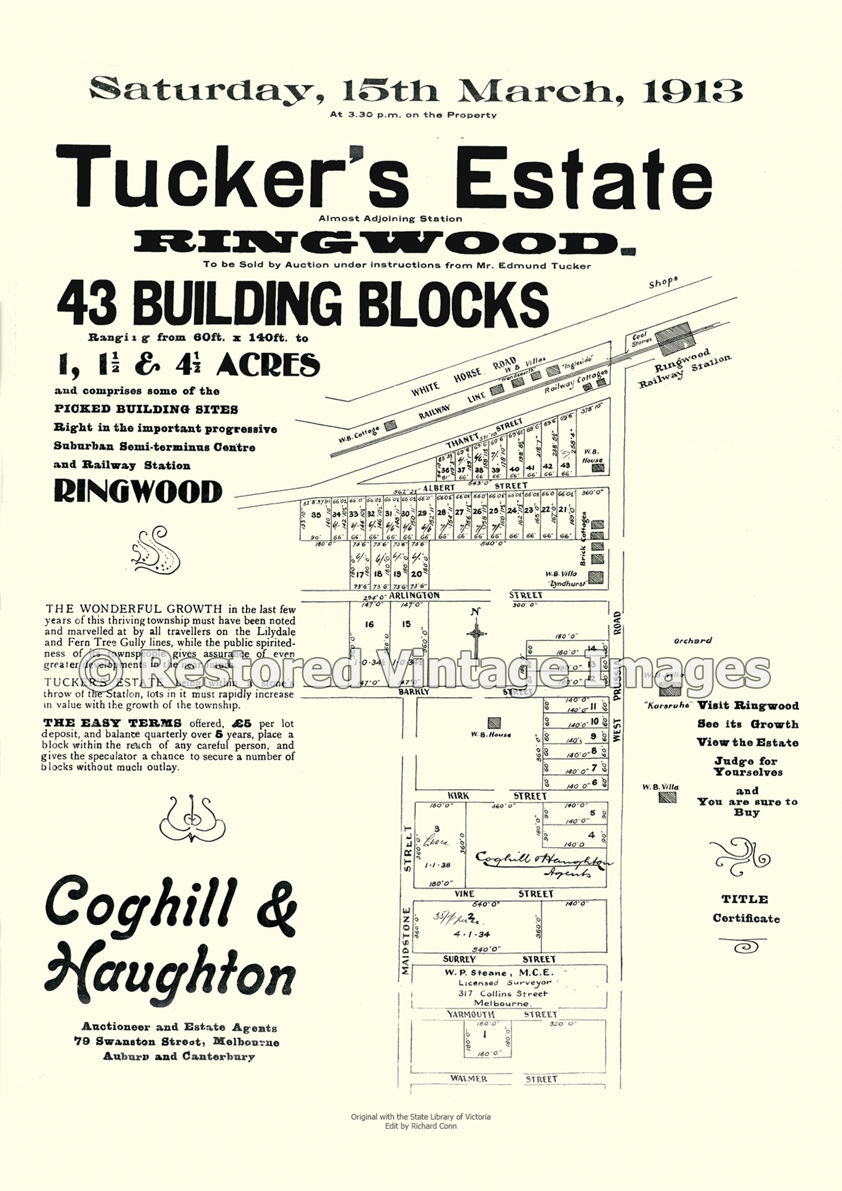 Tucker’s Estate Ringwood 1913