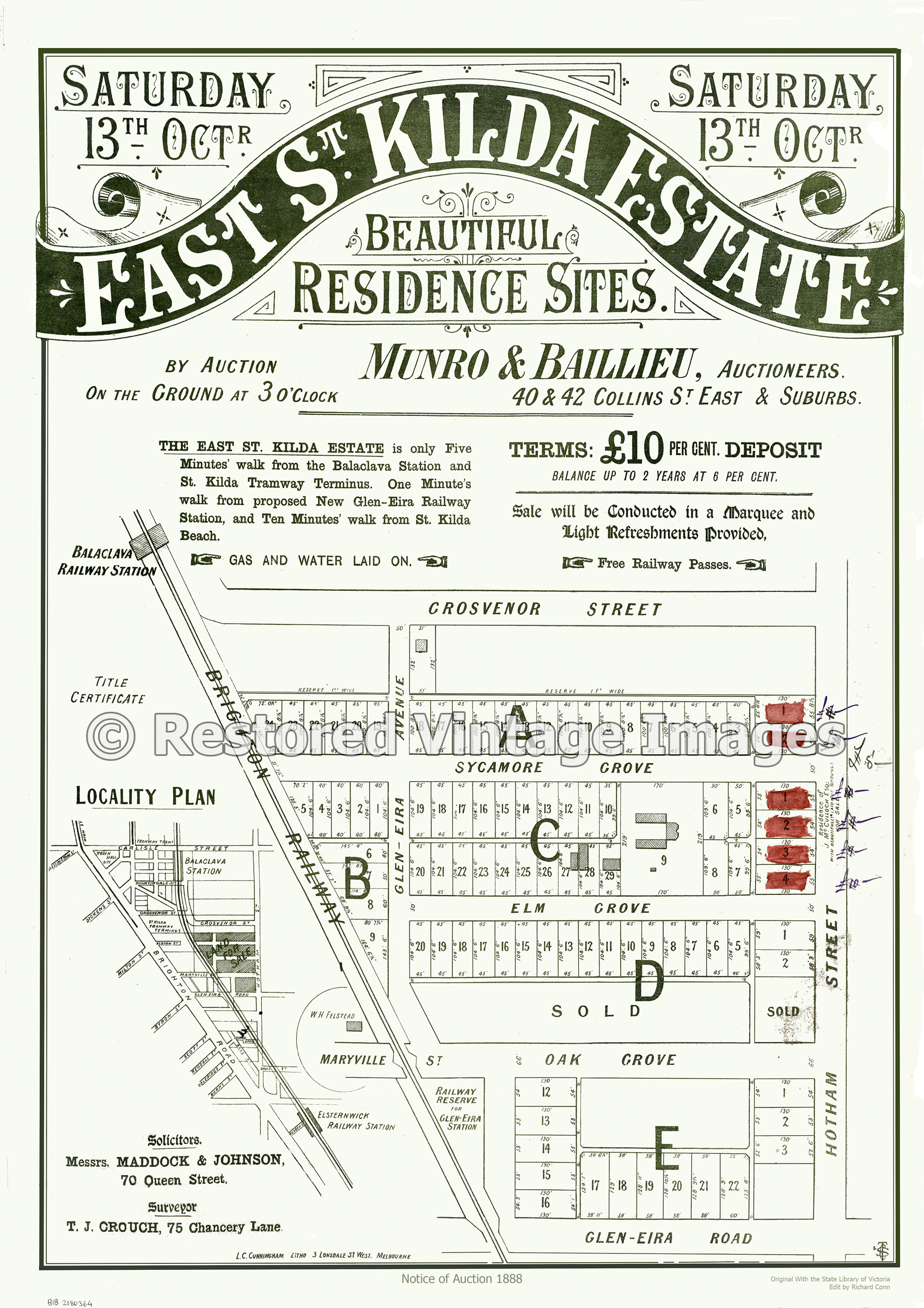 East St Kilda Estate 1888