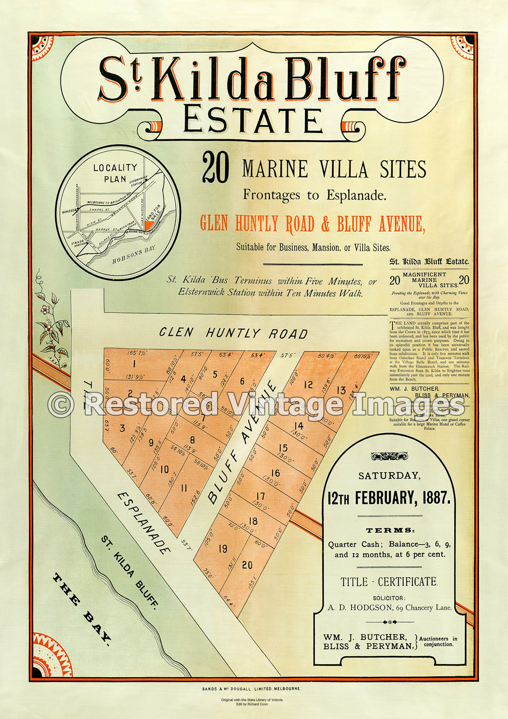 St. Kilda Bluff Estate 1887 – Elwood