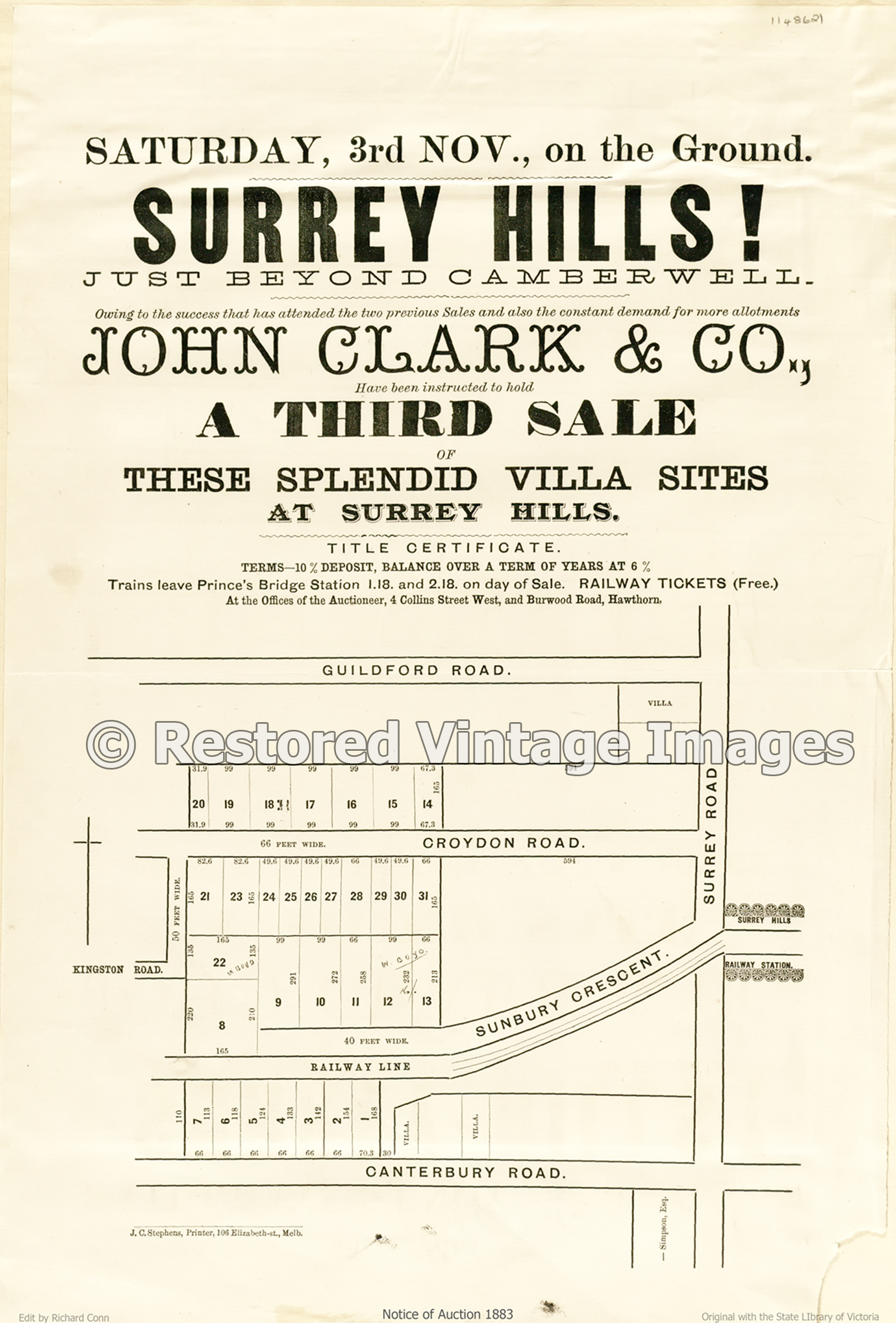 Surrey Hills – “Just Beyond Camberwell” 1883