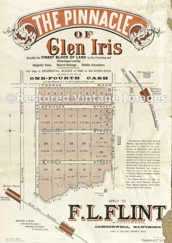 The Pinnacle of Glen Iris 1880s Glen Iris Restored Vintage Images