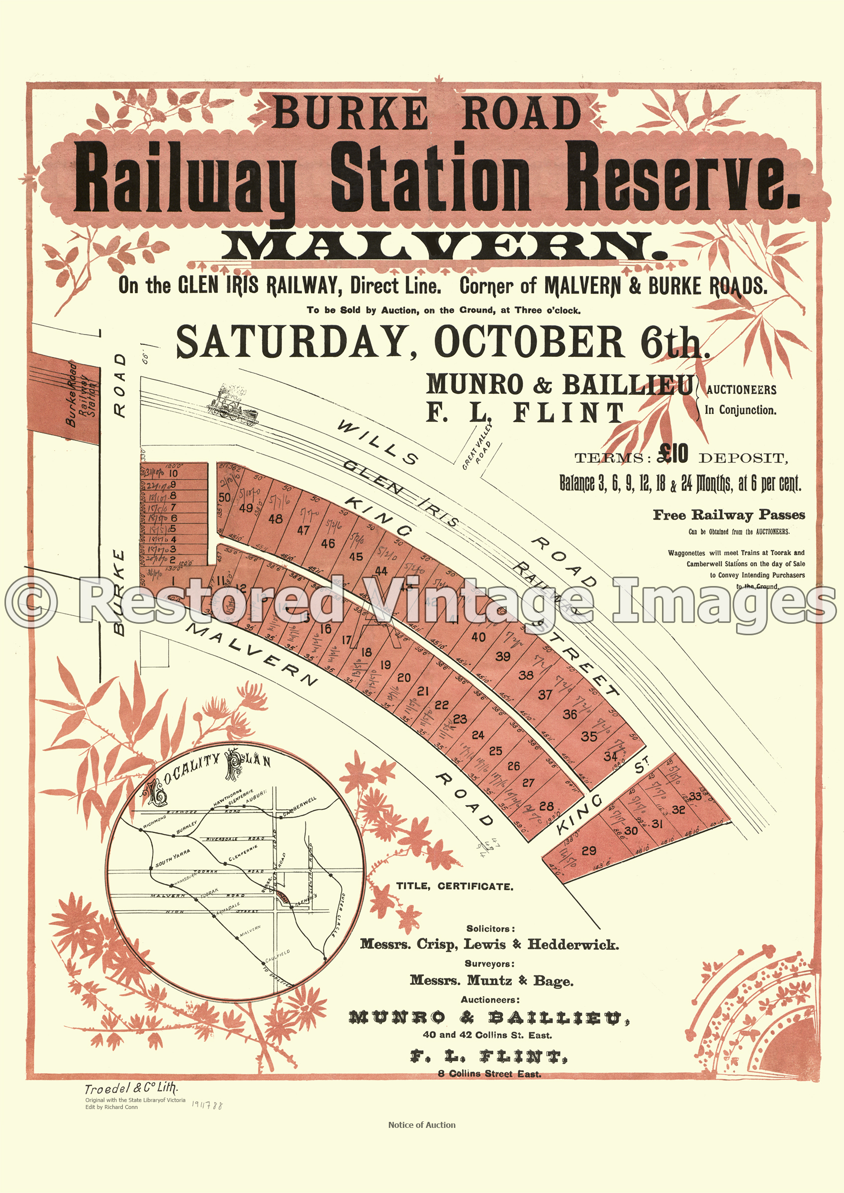 Railway Station Reserve Malvern 1888 – Glen Iris