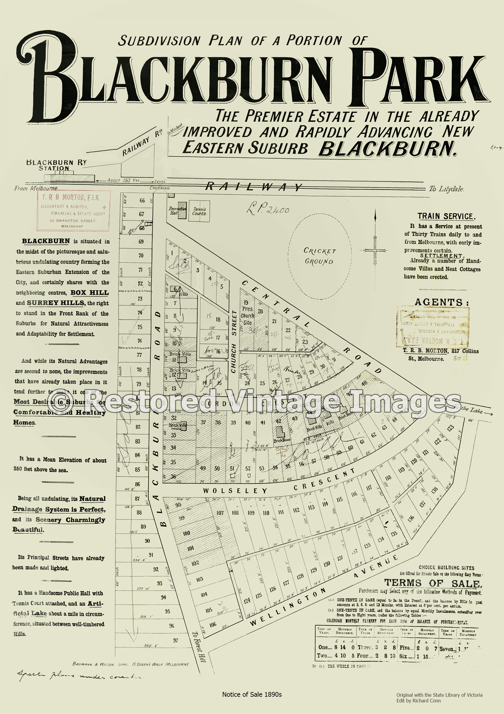 Blackburn Park  Late 1888 To Early 1890s – Blackburn