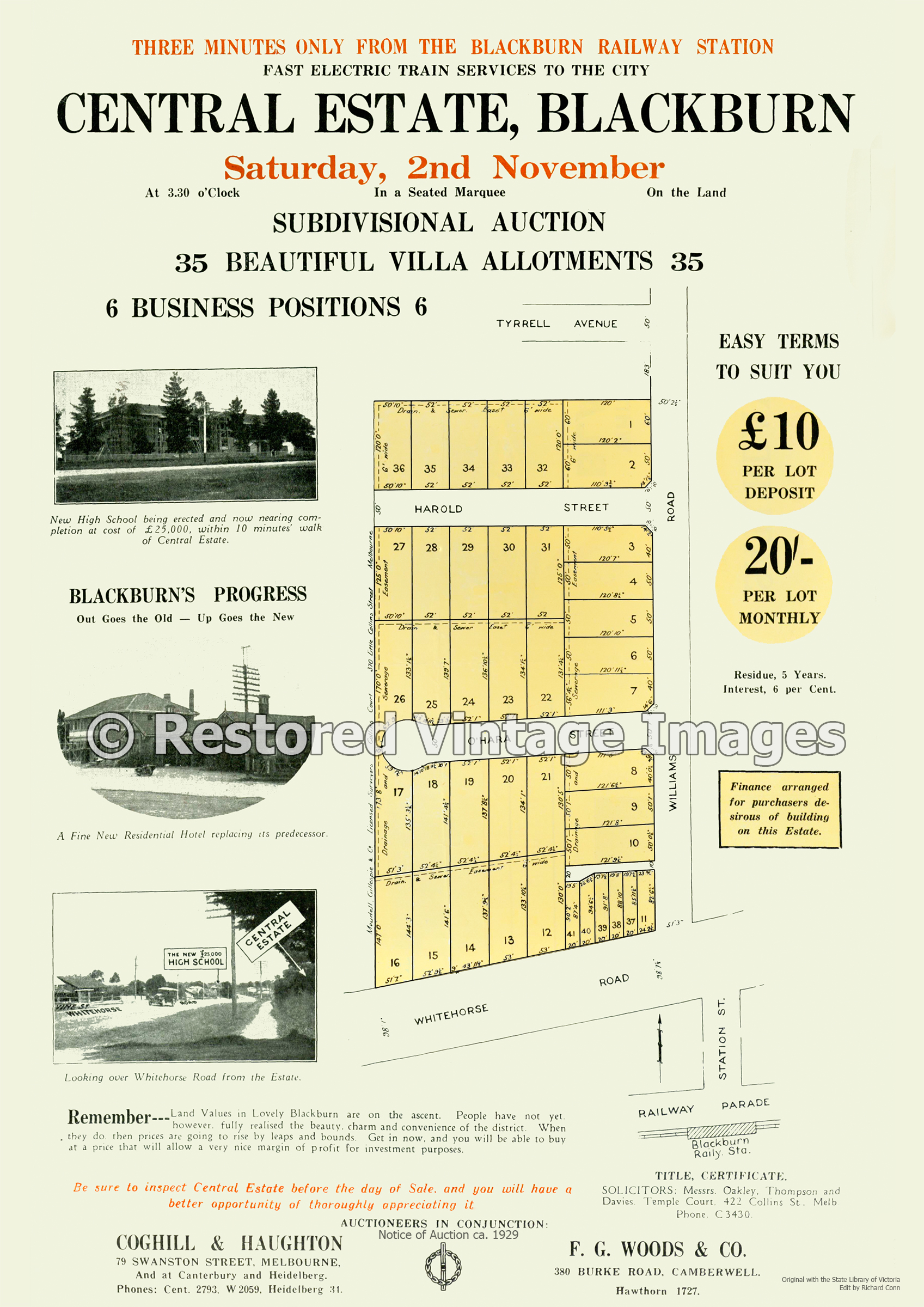 Central Estate Blackburn 2nd November 1929 – Blackburn