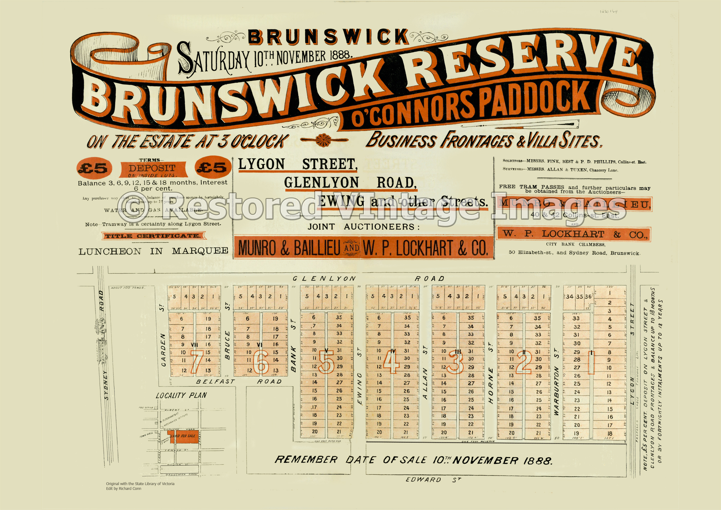 Brunswick Reserve O’Connors Paddock 10th November 1888 – Brunswick