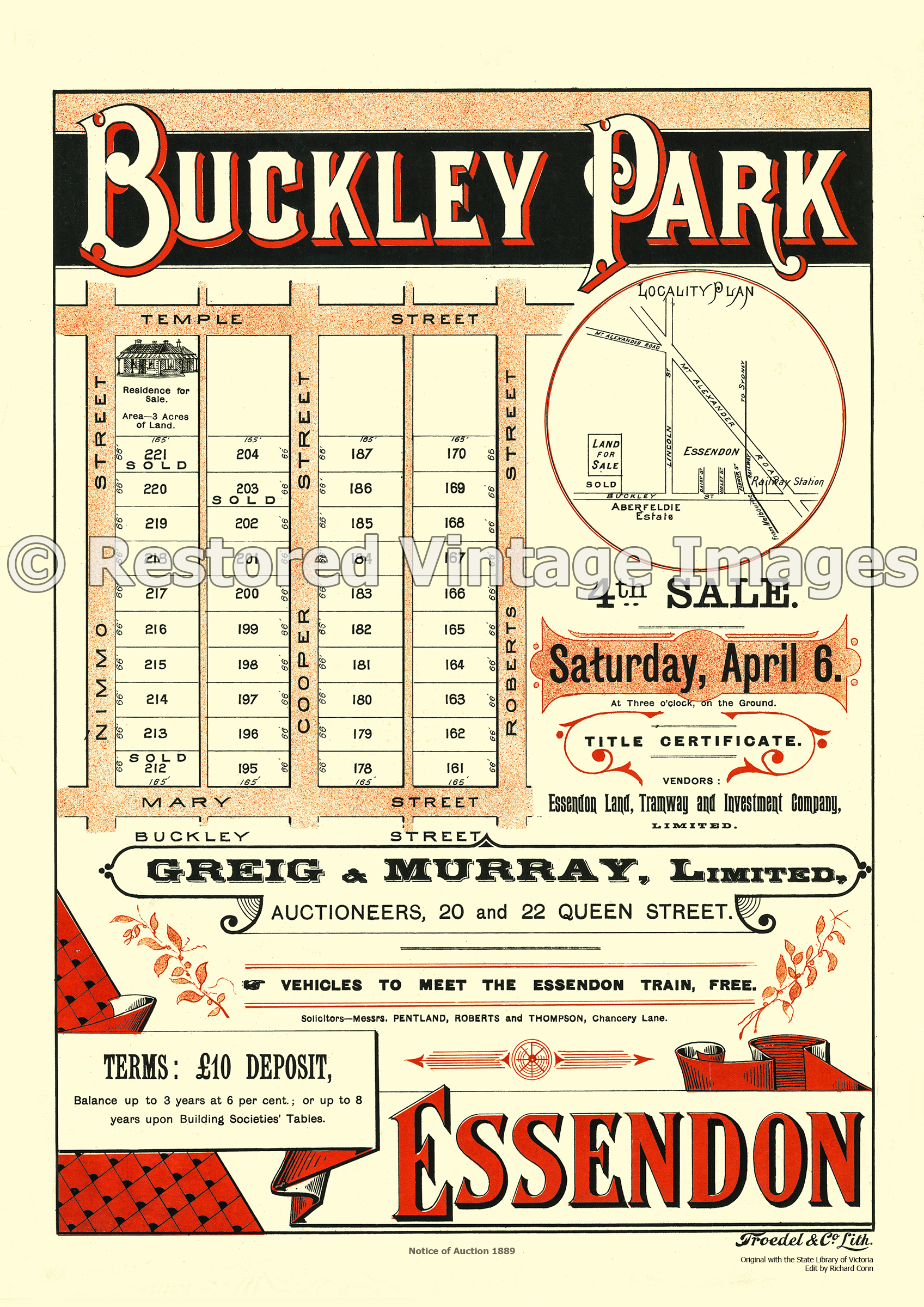 Buckley Park 6th April 1889 – Essendon