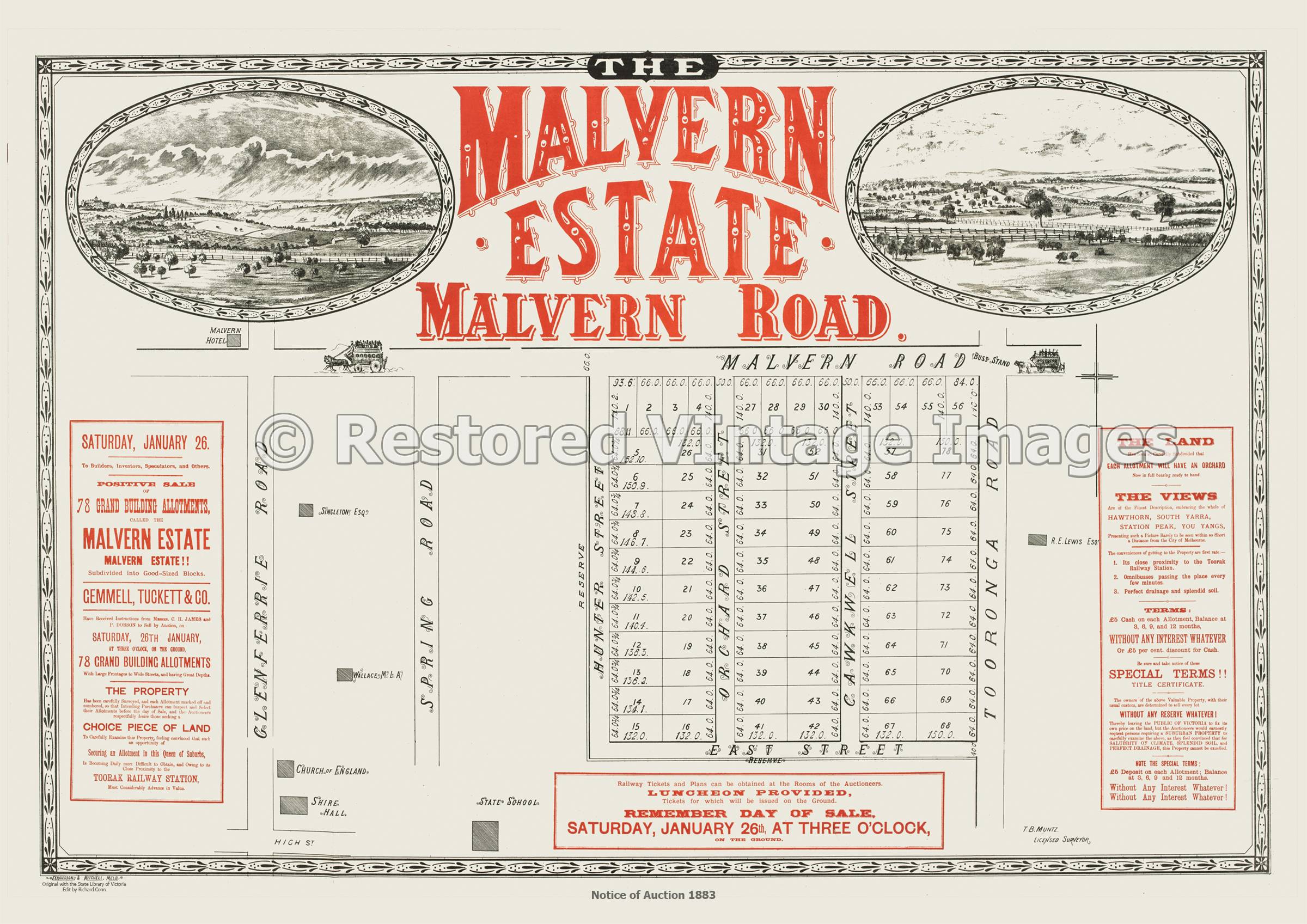 Malvern Estate 26th January 1884 – Malvern