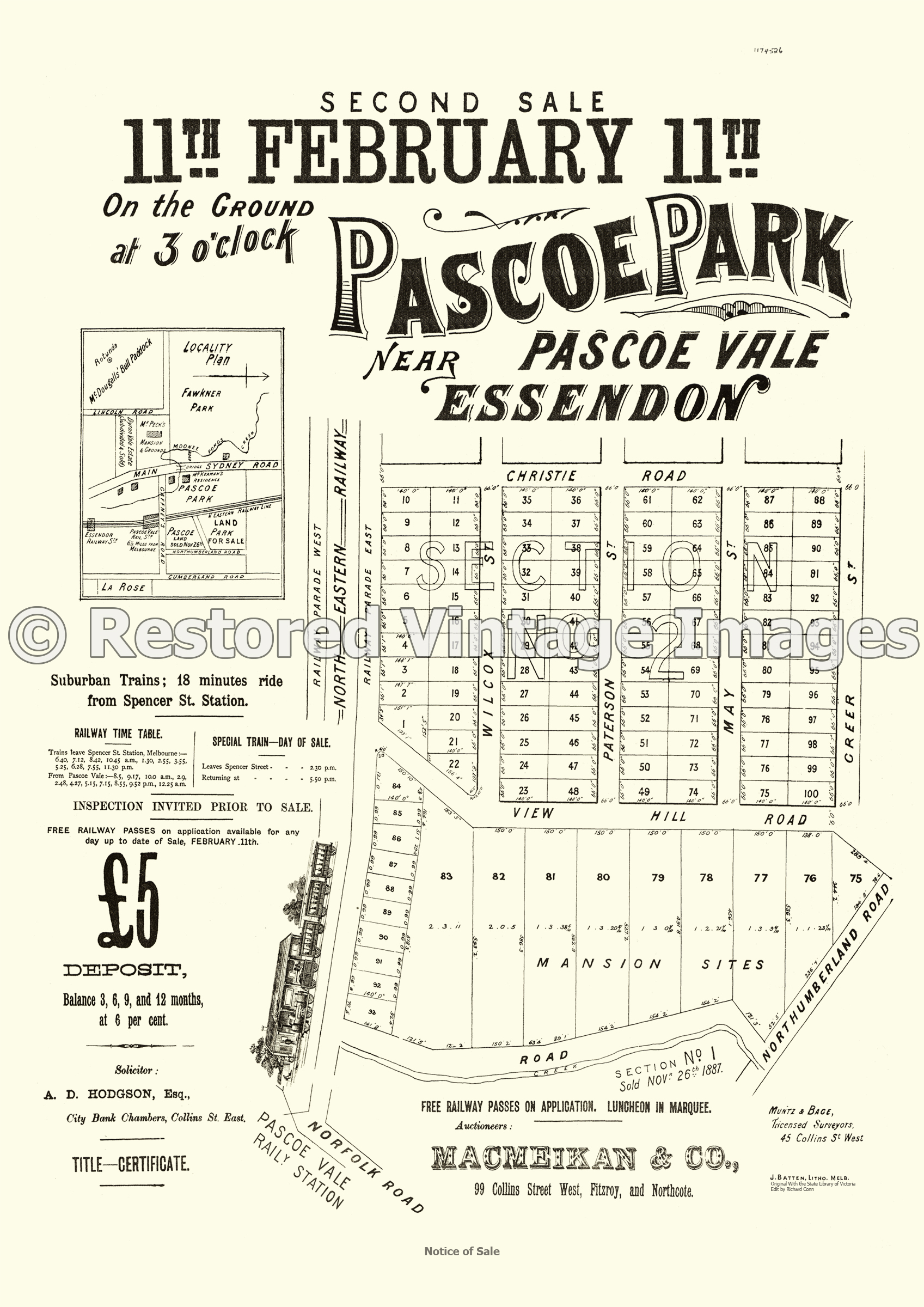 Pascoe Park 11th February 1888 – Pascoe Vale