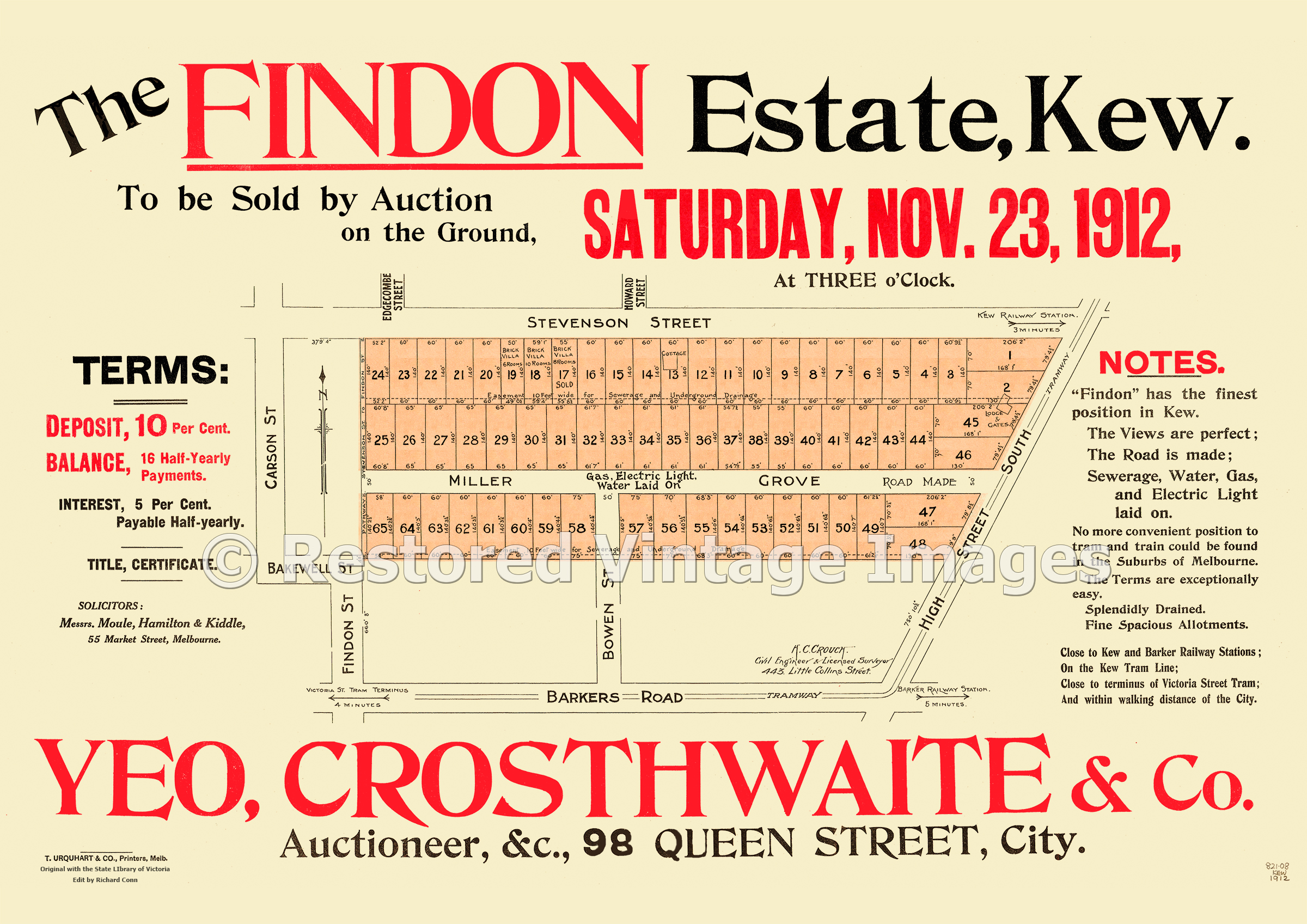 Findon Estate 23rd November 1912 – Kew
