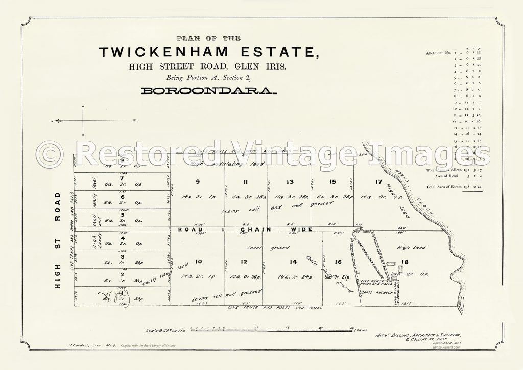 Twickenham Estate 16th October 1880 Ashburton Restored Vintage Images