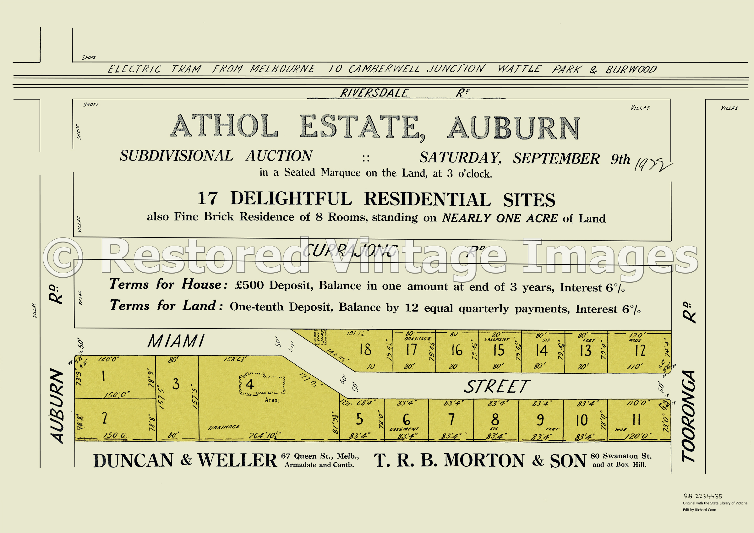 Athol Estate, Auburn 9th September 1922 – Hawthorn East