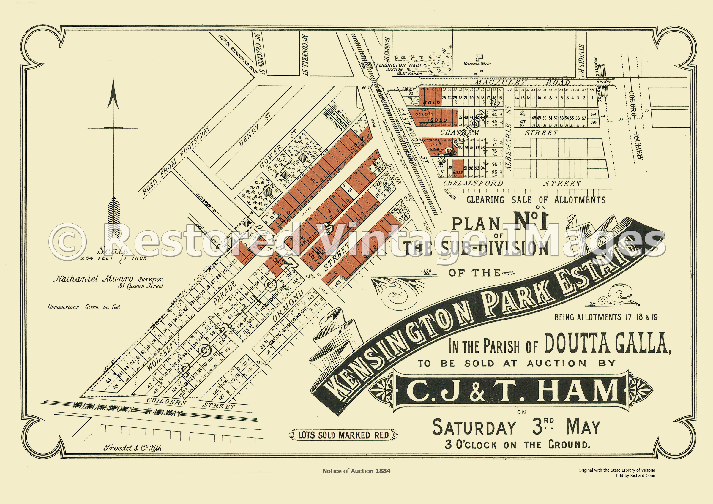 Kensington Park Estate 3rd May 1884 – Kensington