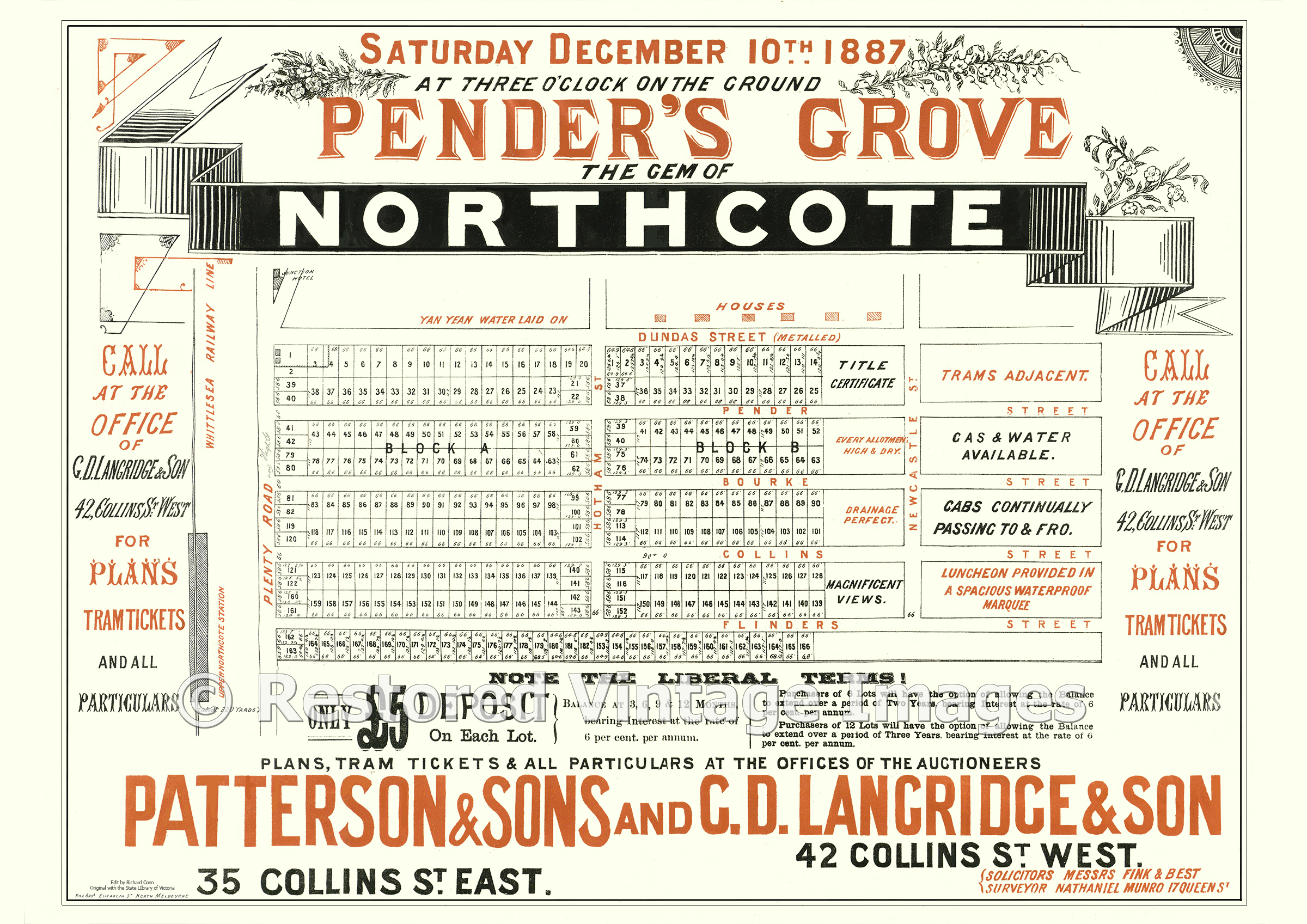 Pender’s Grove 10th December 1887 Northcote – Thornbury