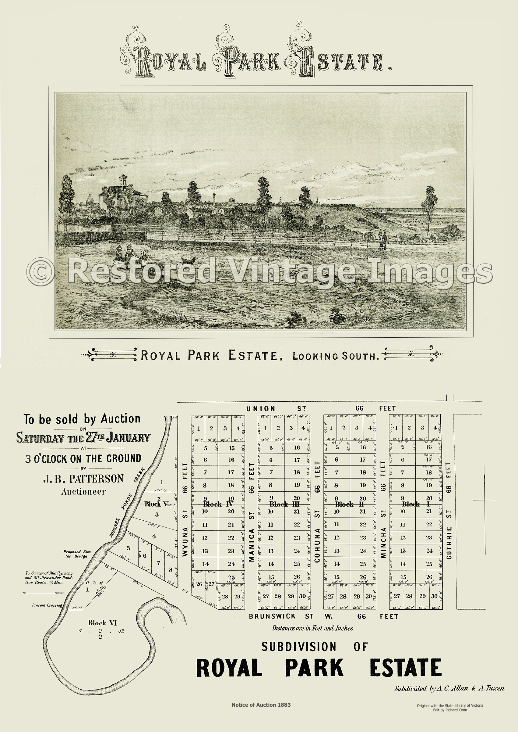 Royal Park Estate 27th January 1883 – Brunswick West