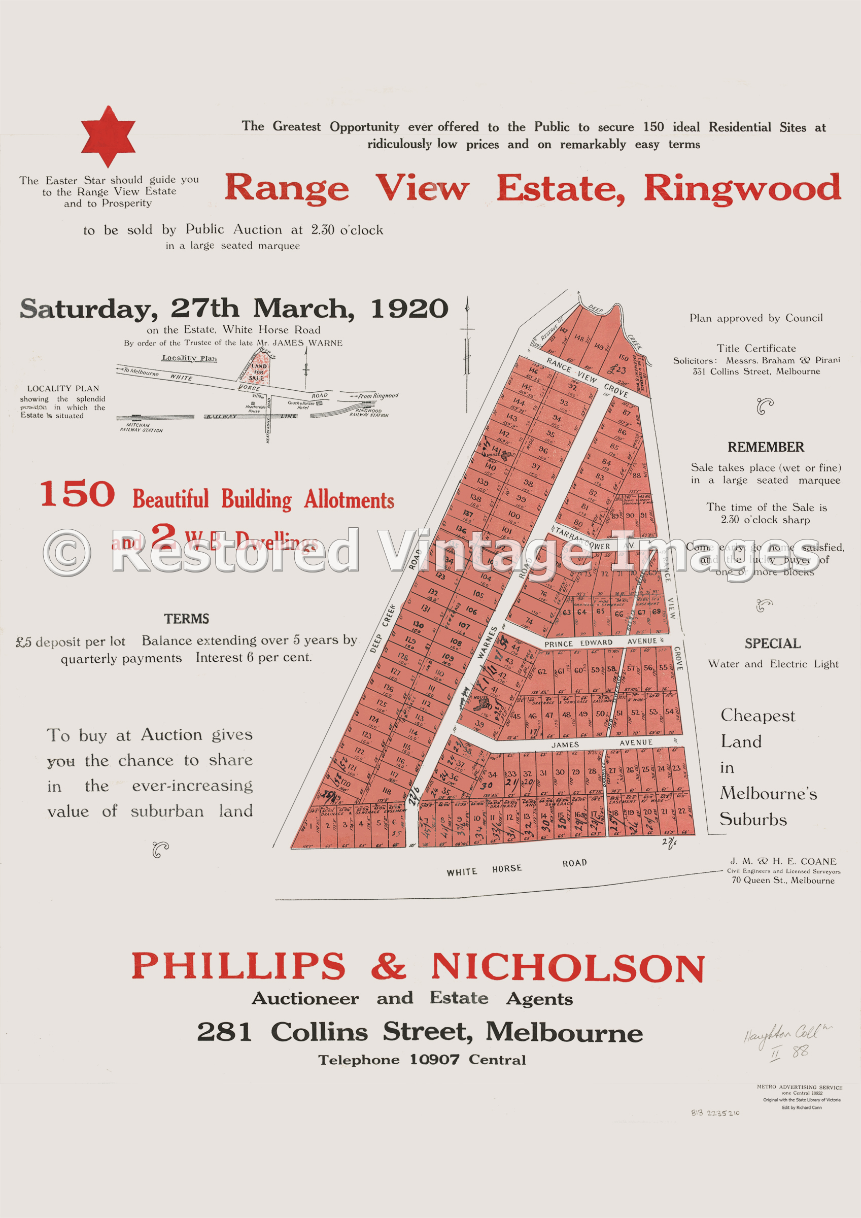 Range View Estate 27th March 1920 – Mitcham