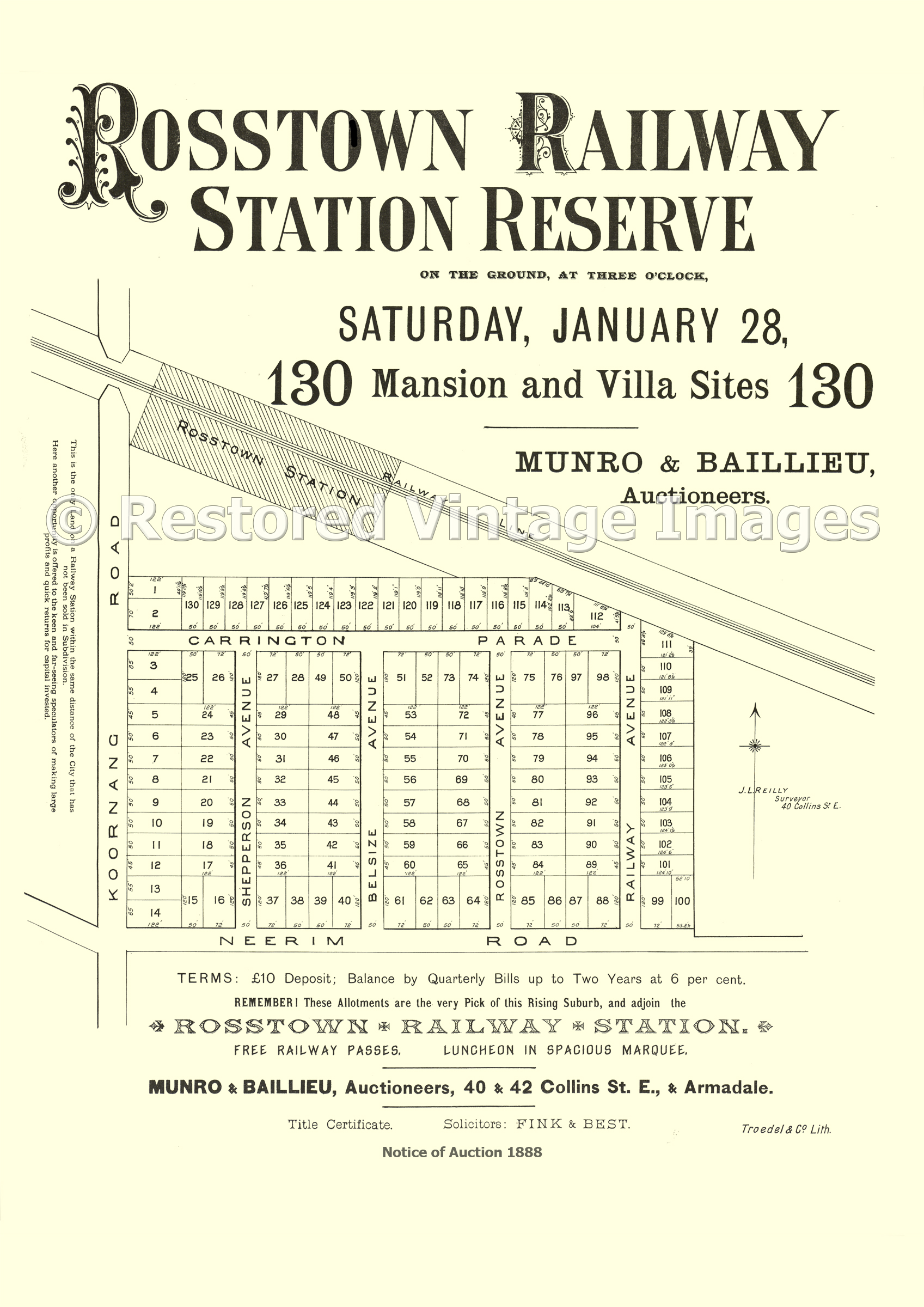 Rosstown Railway Station Reserve 28th January 1888 – Carnegie