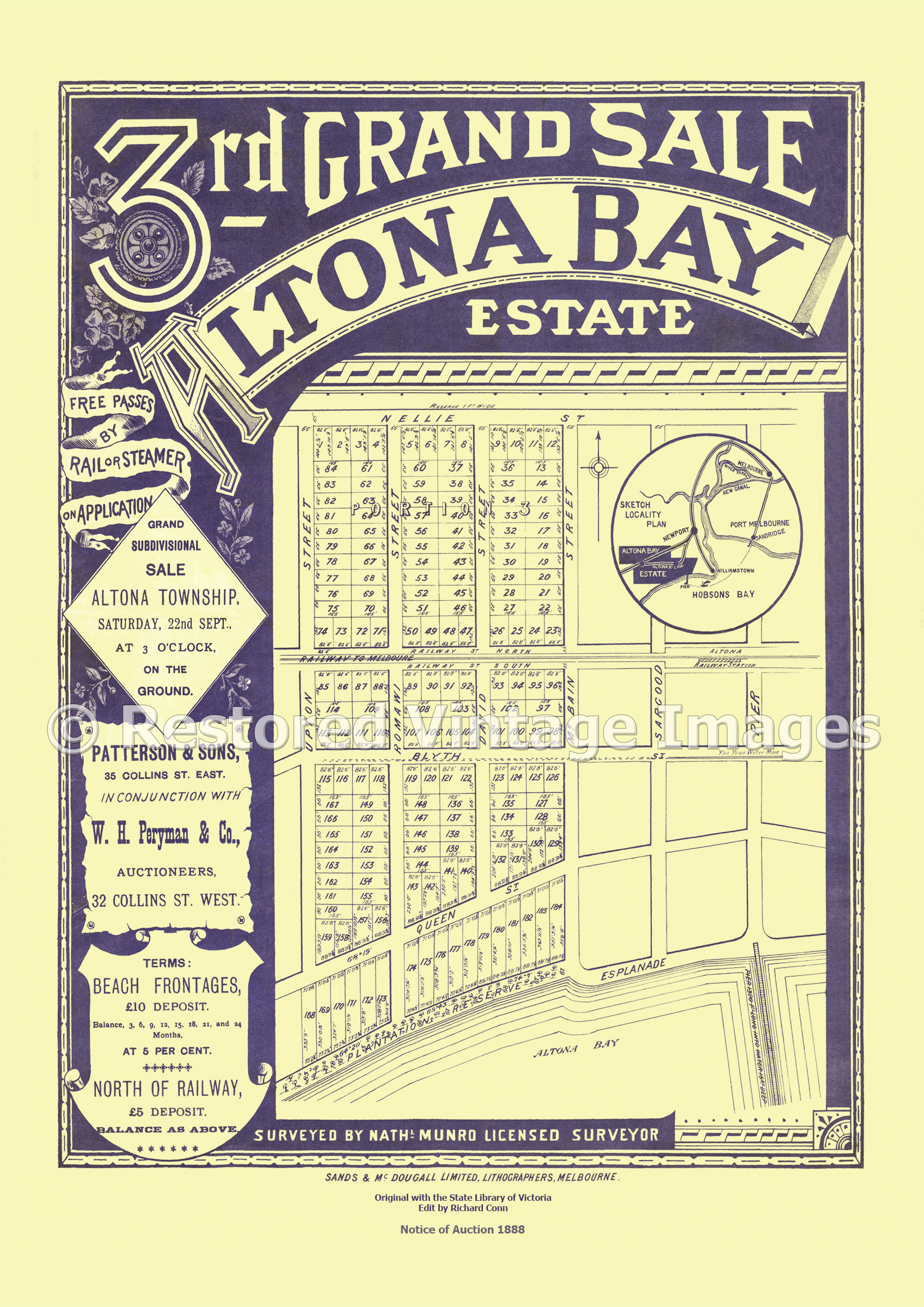 Alton Bay Estate 22nd September 1888 – Altona
