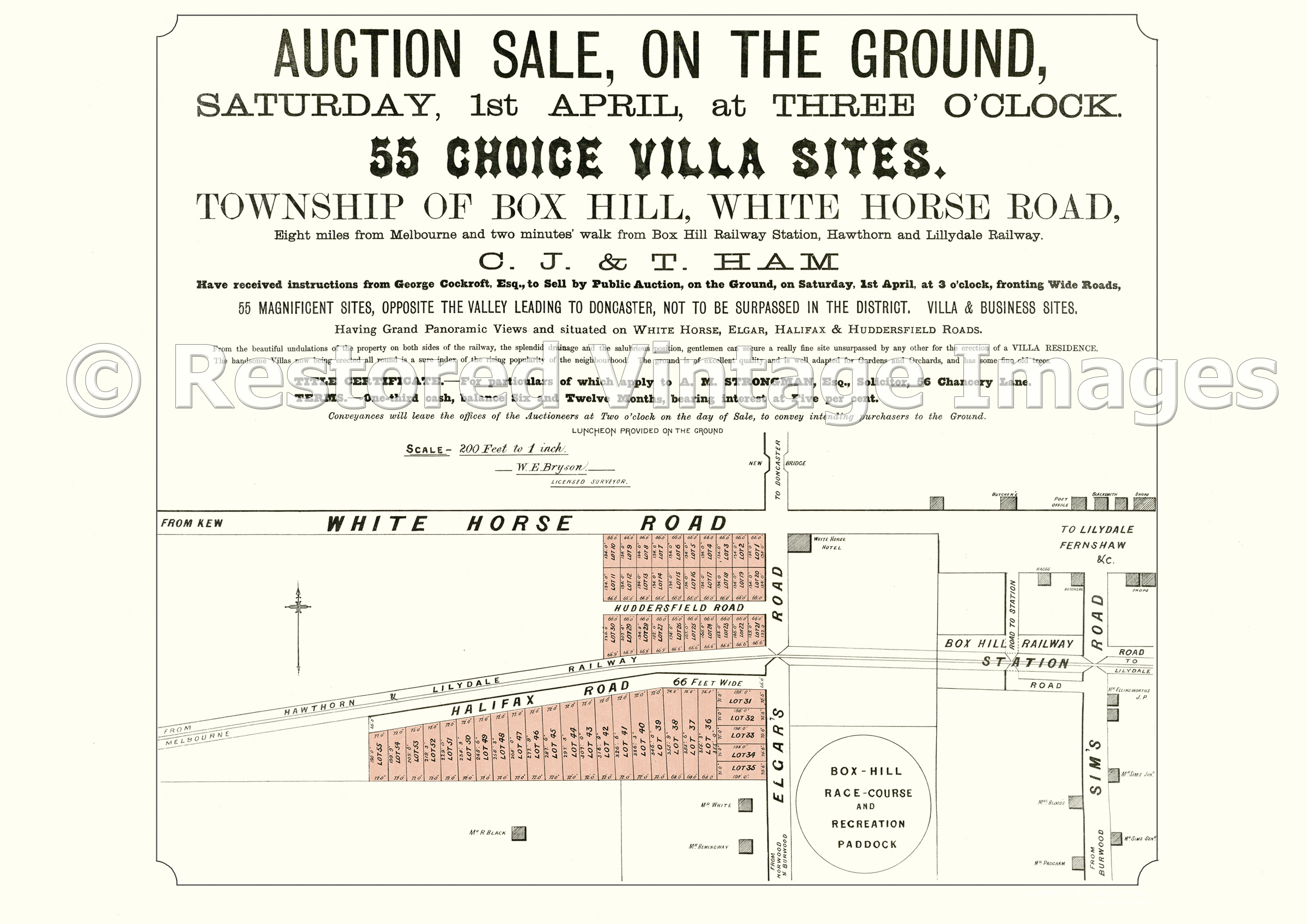 Township Of Box Hill 1st April 1882 – Mont Albert