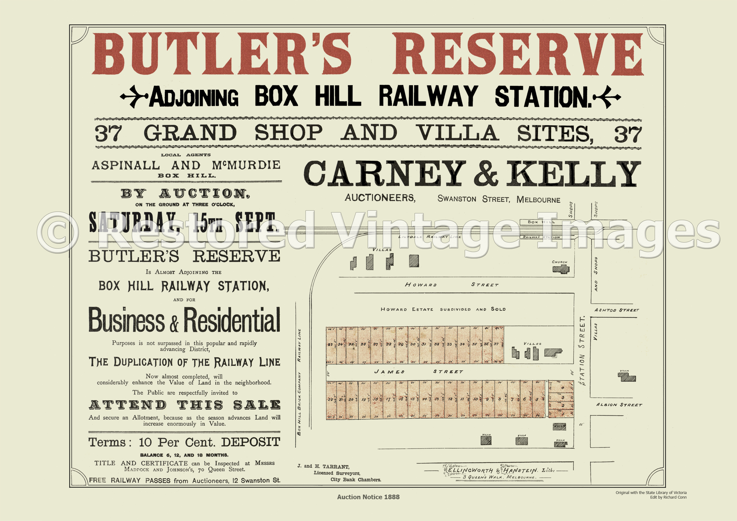 Butler’s Reserve 15th September 1888 – Box Hill
