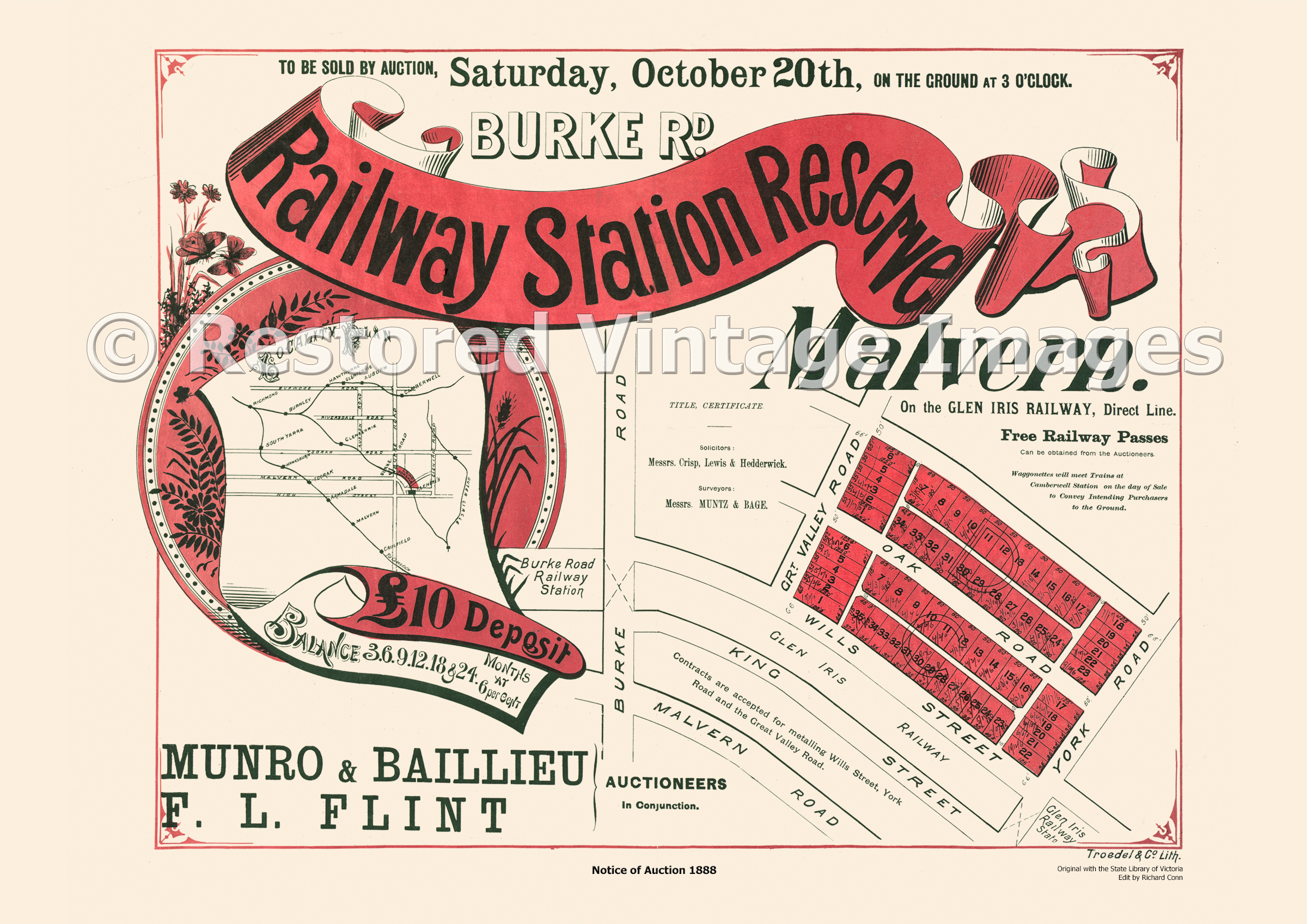 Railway Station Reserve Malvern 20th Of October 1888 – Glen Iris