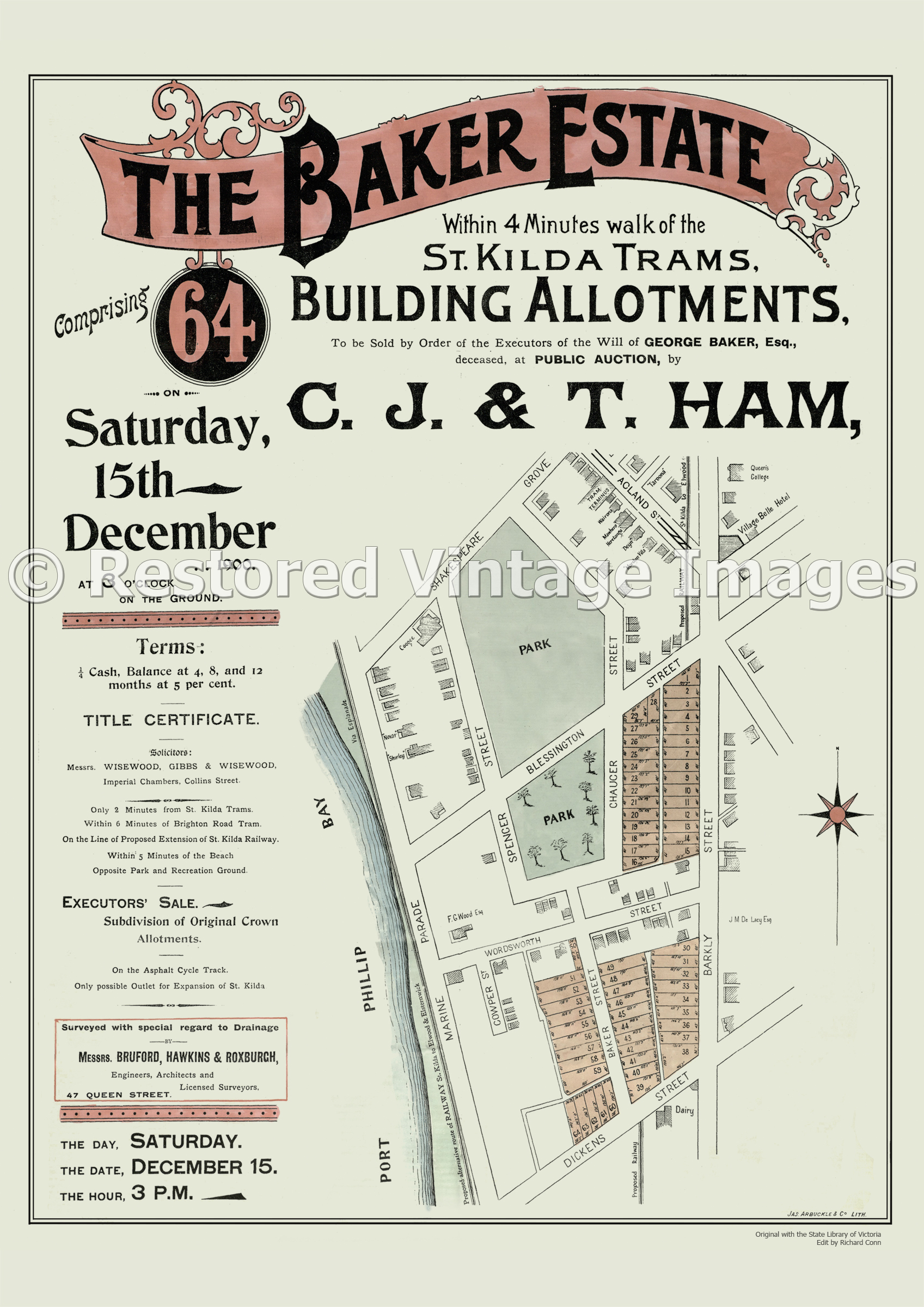 The Baker Estate 15th Of December 1900 – St. Kilda