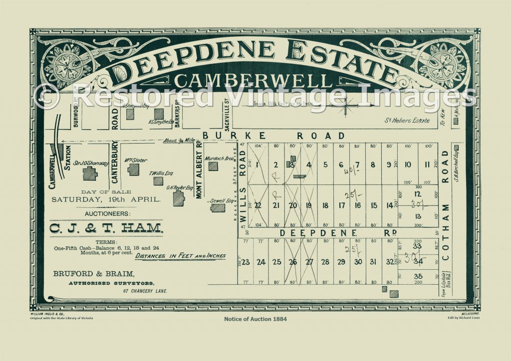 Deepdene Deepdene Estate Camberwell 19th April 1884 - Deepdene - Restored ...