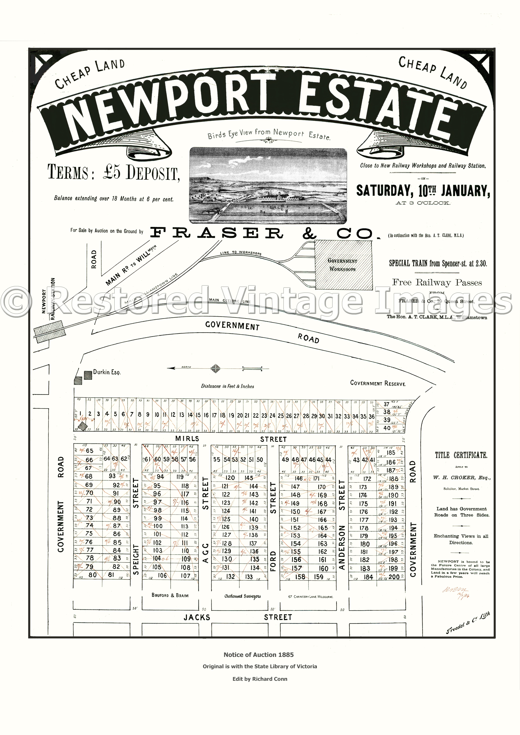 Newport Estate 10th January 1885 – Newport