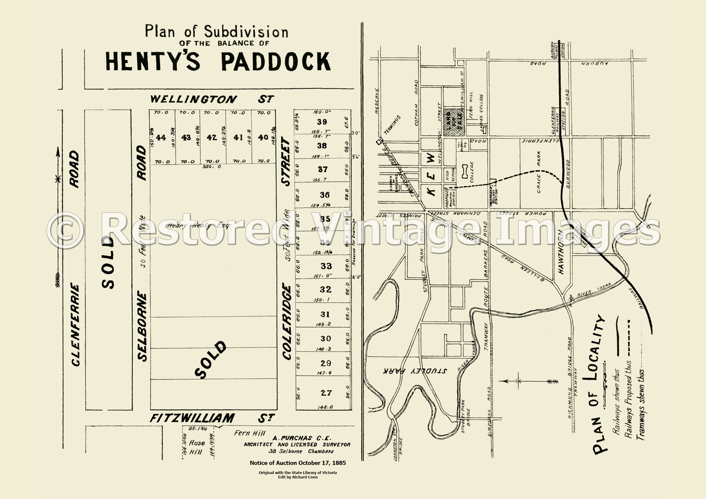 Henty’s Paddock 17th Of October, 1885 – Kew