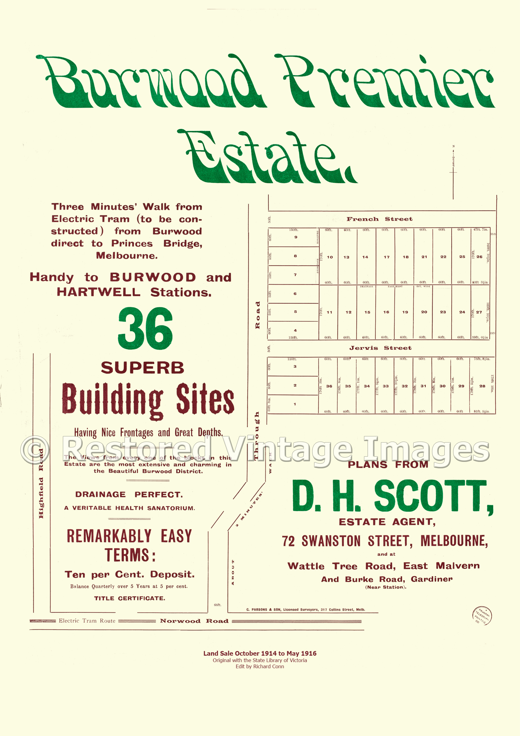 Burwood Premier Estate 1914 To 1916 – Camberwell
