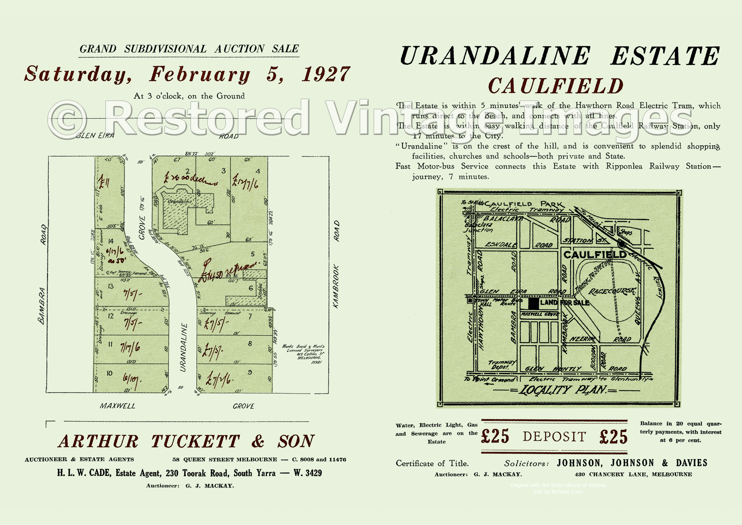 Urandaline Estate 5th February 1927 – Caulfield