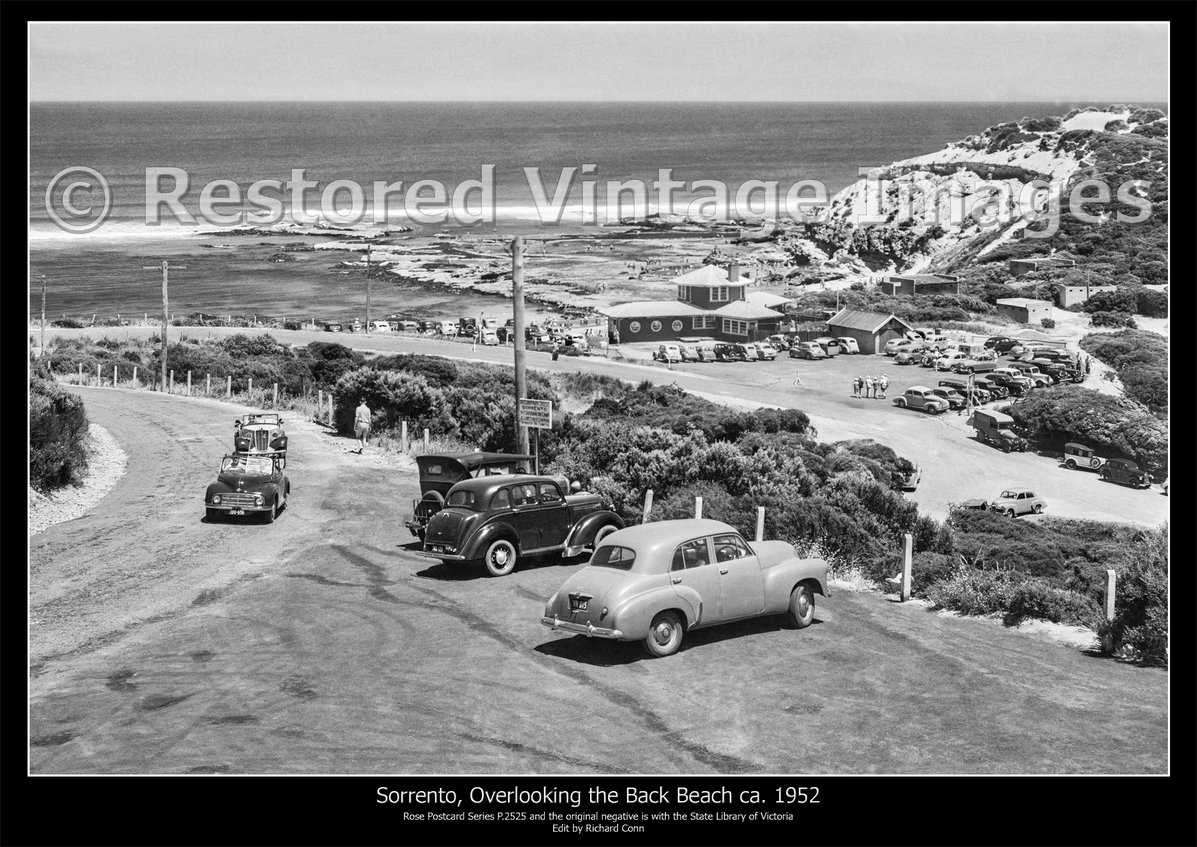 Sorrento, Overlooking The Back Beack Ca. 1952