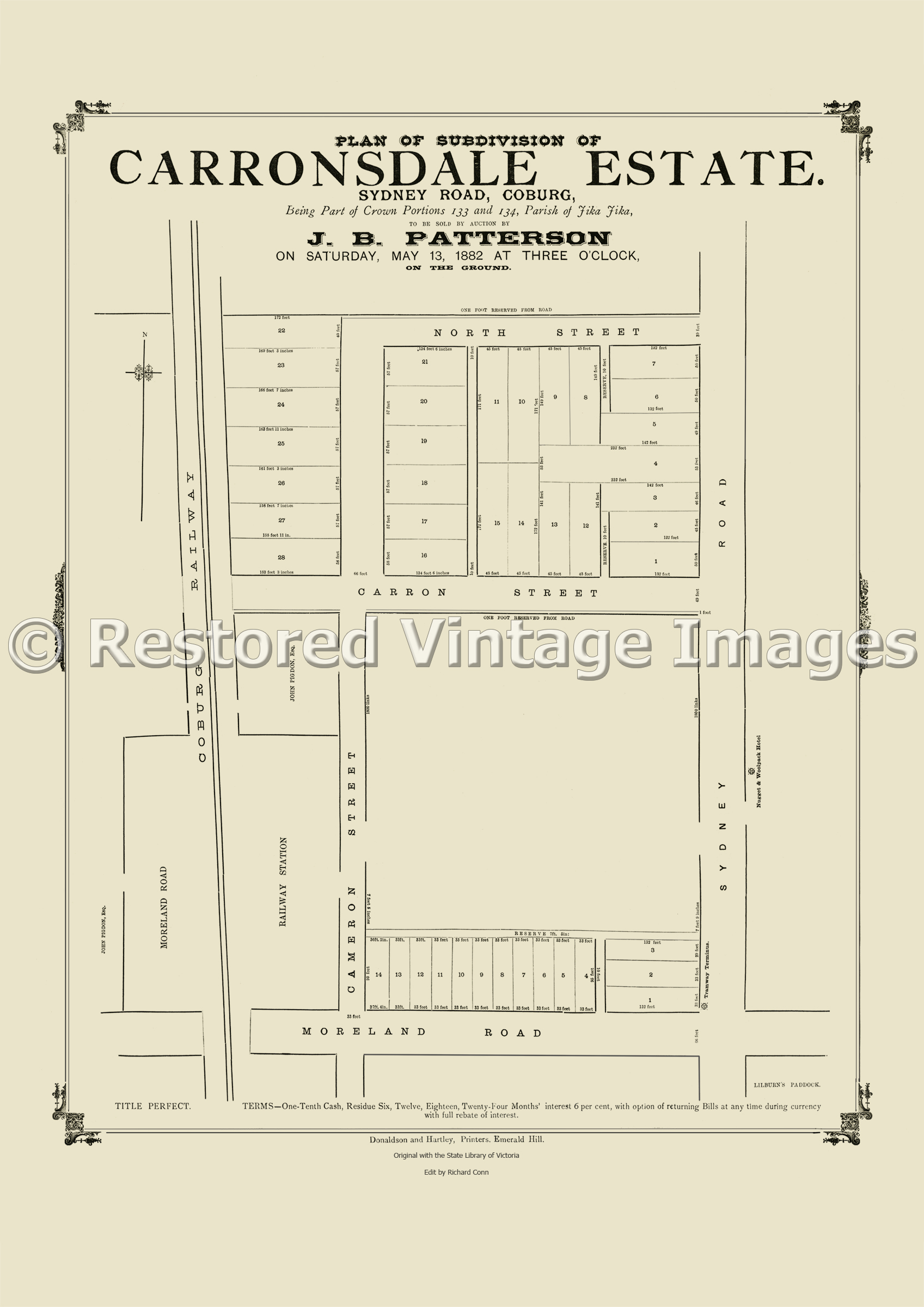 Carronsdale Estate 13th May 1882 – Coburg