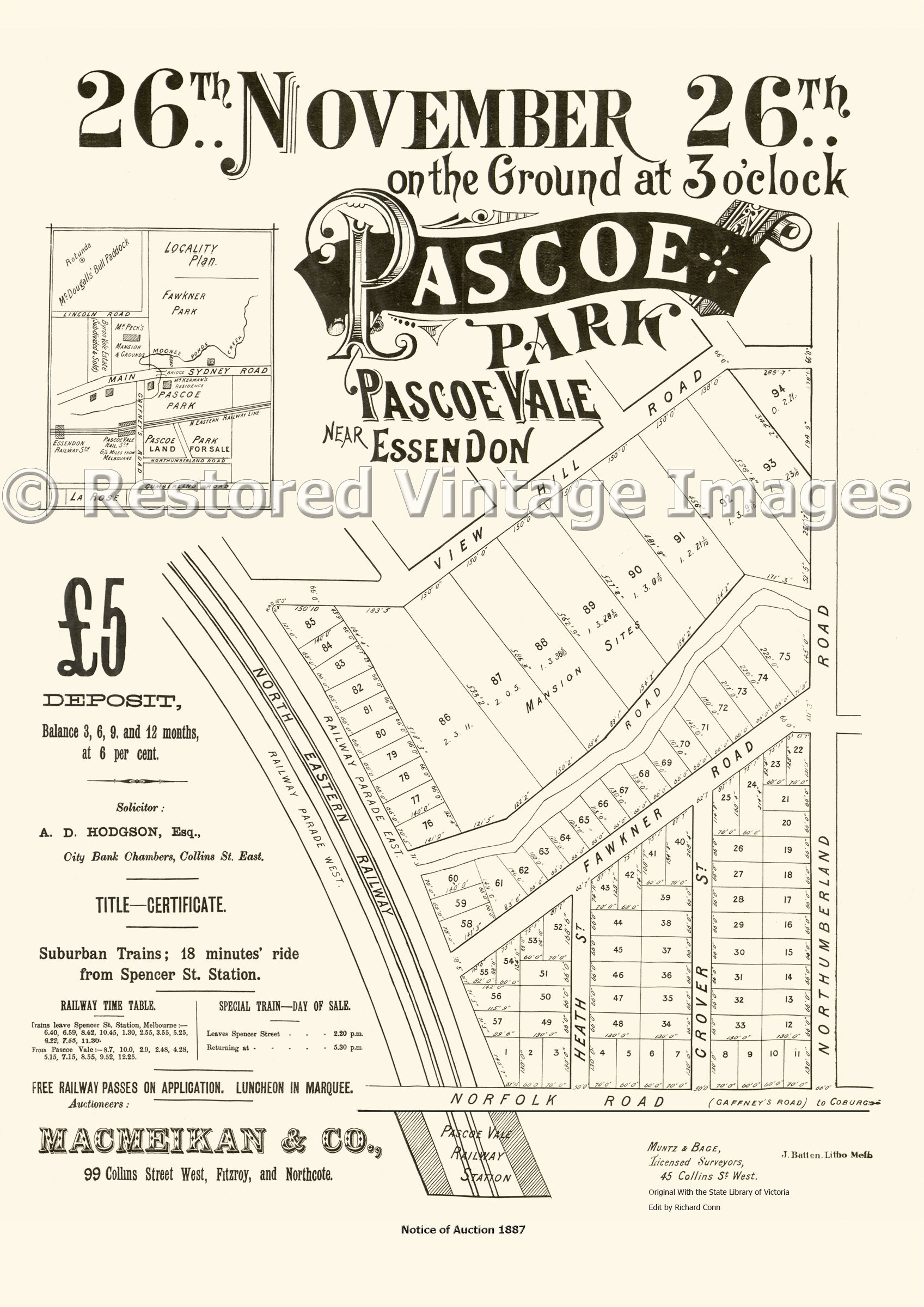 Pascoe Park 26th November 1887 – Pascoe Vale