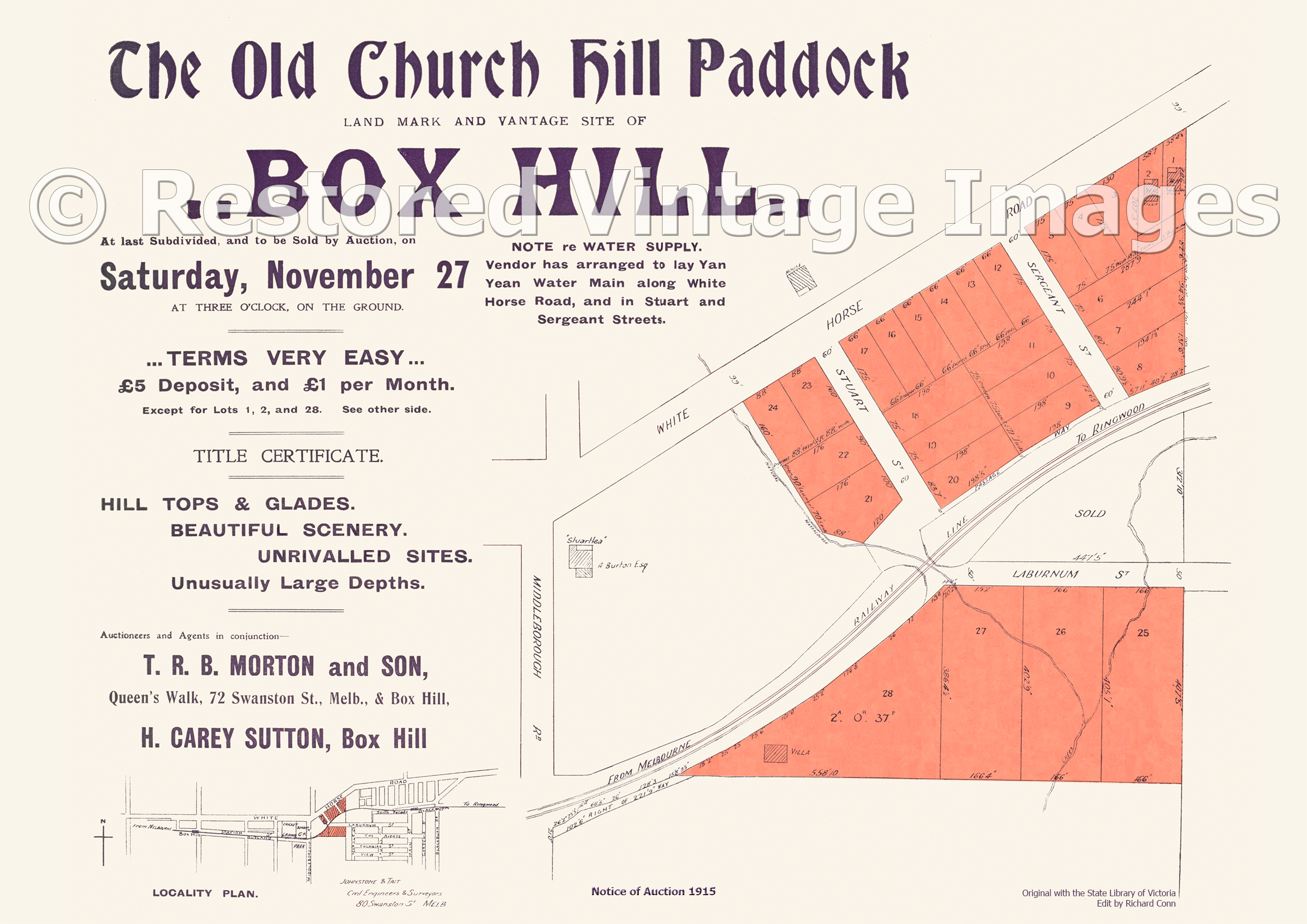 The Old Church Hill Paddock, 27th Of November 1915 – Blackburn