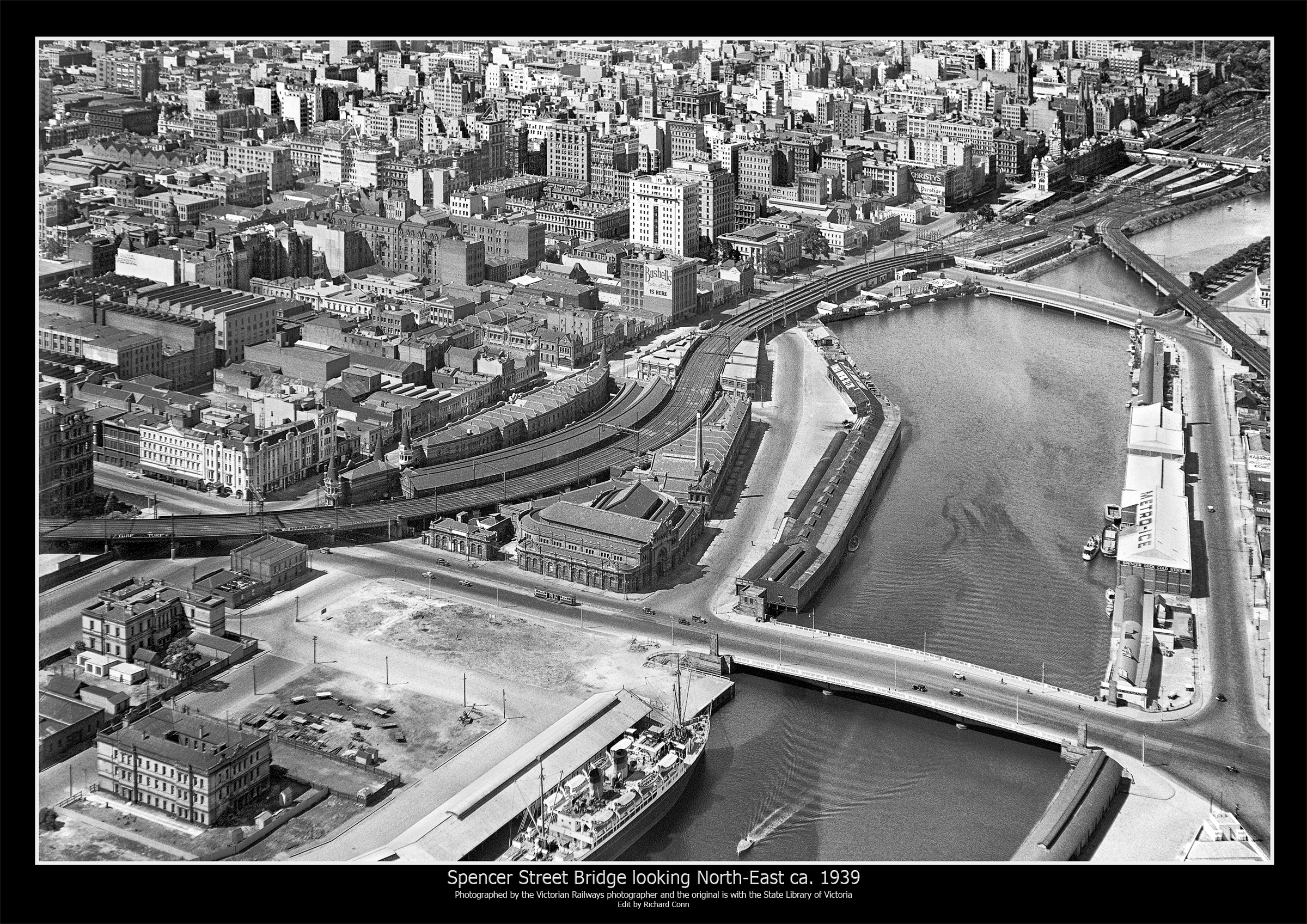 Spencer Street Bridge Looking North East 1939